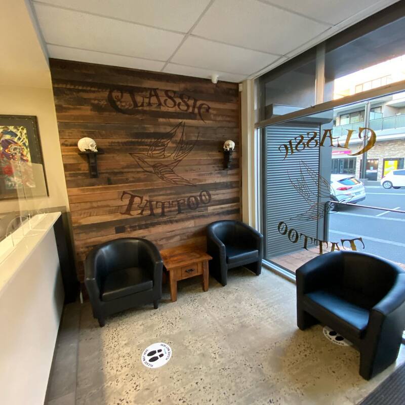 Artisan Two Board Feature Wall Recycled Timber Tattoo Parlour