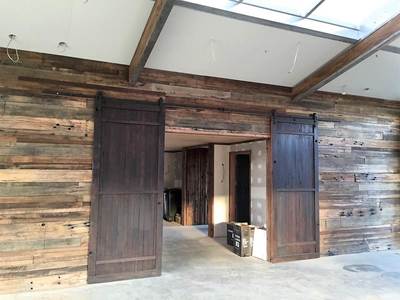 run of the mill recycled timber feature wall