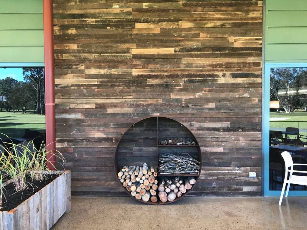 Artisan Two Board Feature Wall Fire Wood