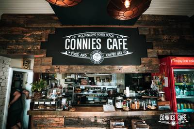Cafe fit out using reclaimed, recycled Sleeper Panel in Wollongong NSW by Northern Rivers Recycled Timber