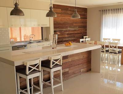 Kitchen barfronts with Recycled timber by Northern Rivers Recycled Timber 