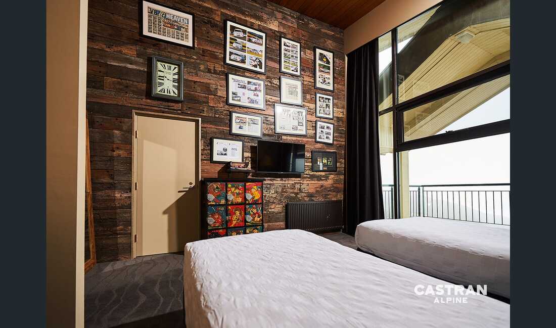 Man caves with recycled timber feature walls