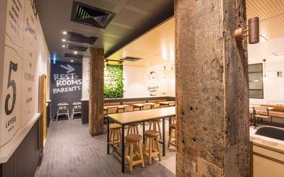 McDonalds Fast food fit out using reclaimed, recycled Australian Hardwood in Singleton NSW by Northern Rivers Recycled Timber