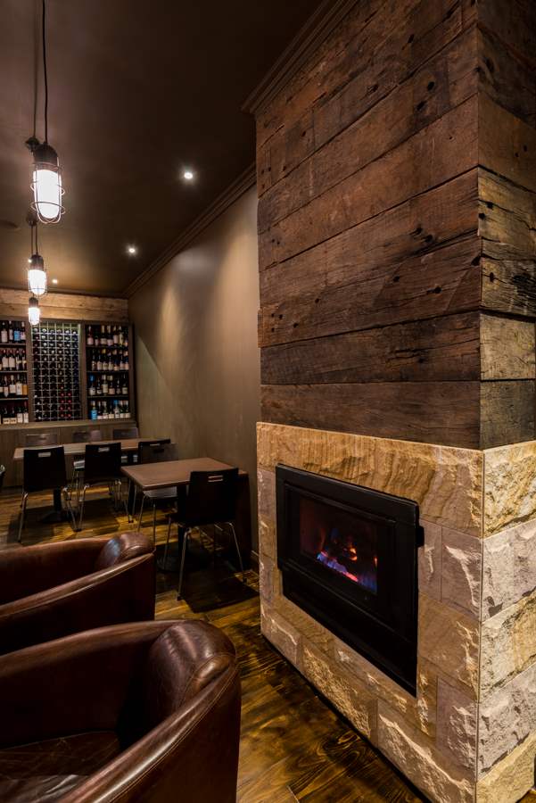 timber cladding for fireplace walls and feature walls with recycled timber 