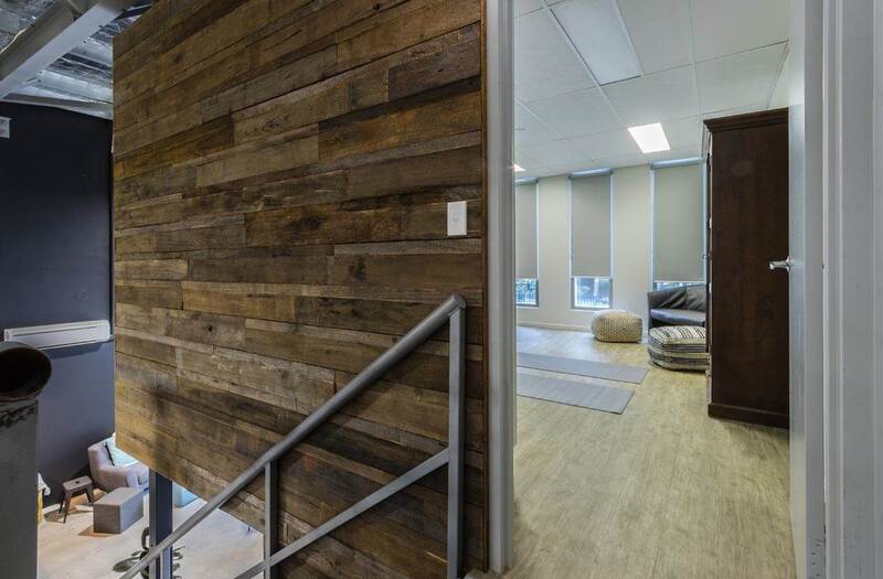 Northern Rivers Recycled Timber recycled Railway Sleeper rough sawn wall panels. For business, commercial or residential interior design. Well being psychology Emu Heights Sydney